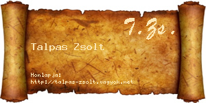 Talpas Zsolt névjegykártya